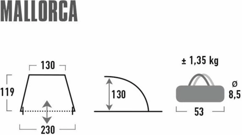 Tendë Plazhi High Peak Mallorca 10128