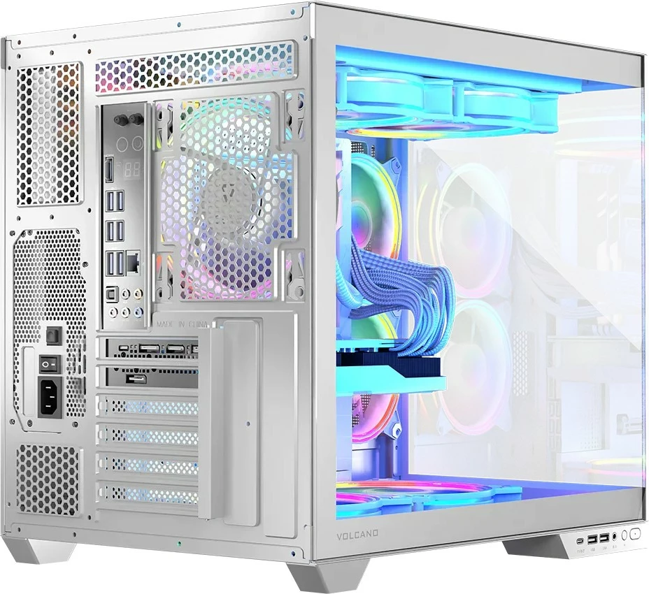 Kasë MODECOM Volcano Panorama APEX ARGB 7F Midi, e bardhë