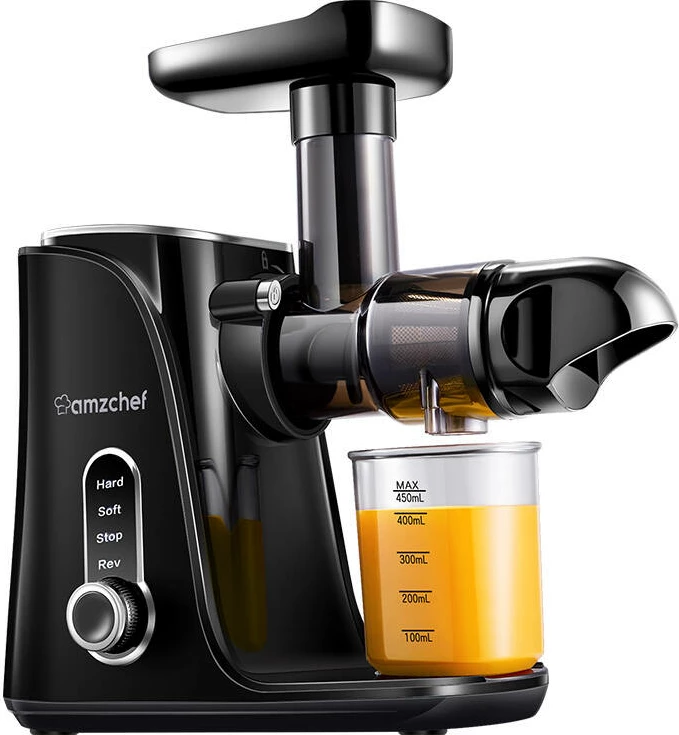 Shtrydhëse frutash dhe perimesh AMZCHEF GM3001-BK, 450 ml, e zezë