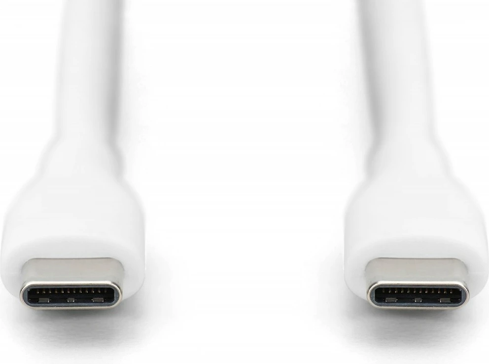 Kabllo silikoni Digitus AK-300341-010-W, USB-C në USB-C, 1m, Bardhë