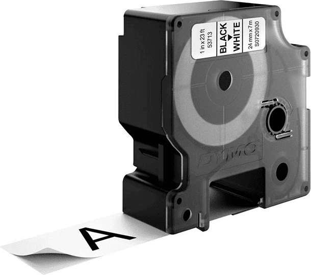Shirit etiketimi, Dymo, 53713 S0720930, 24mm x 7m, zi në të bardhë