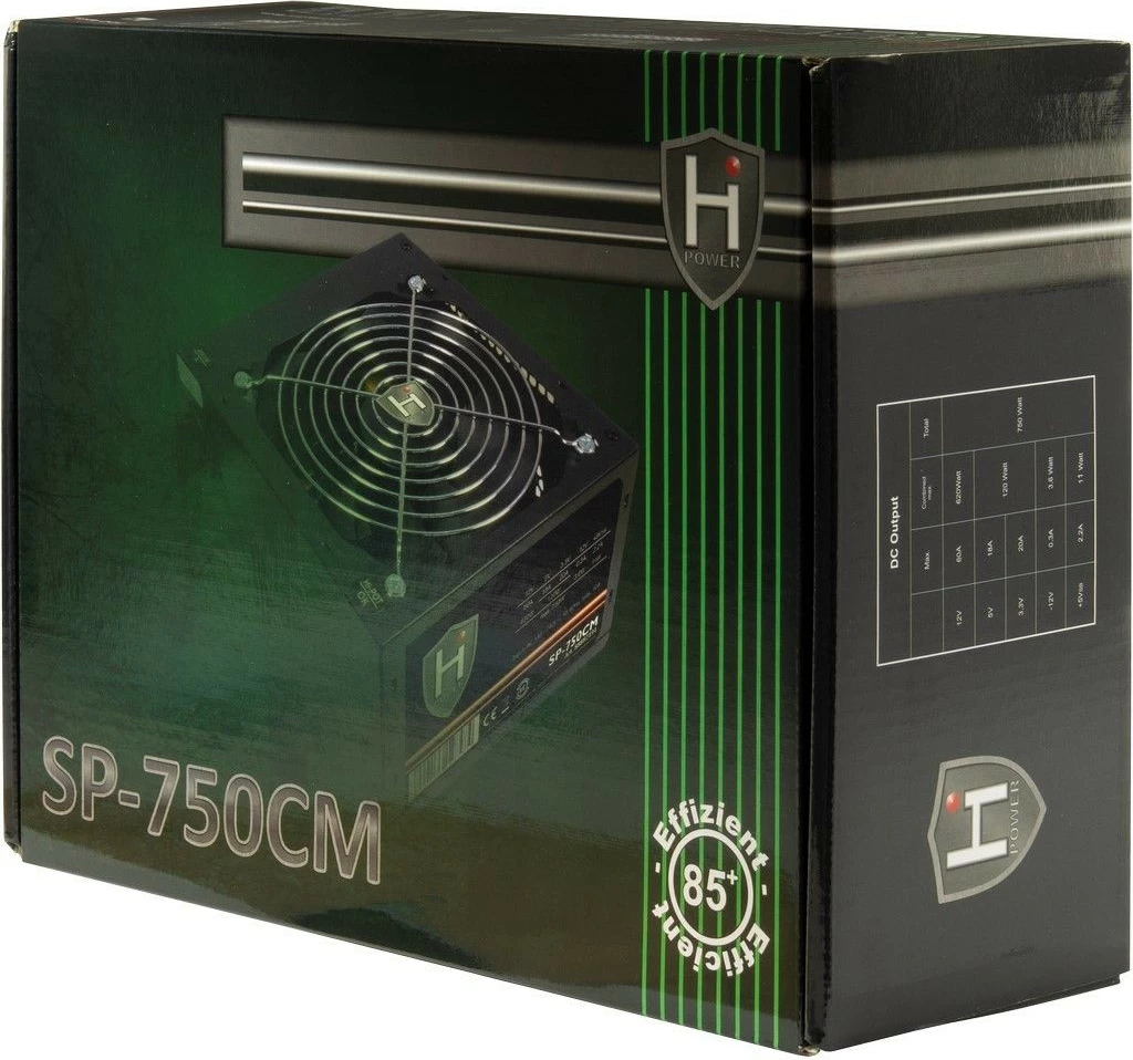 Furnizues energjie Inter-Tech HiPower SP-750CM, 750W, Semi-Modular, ATX, i zi