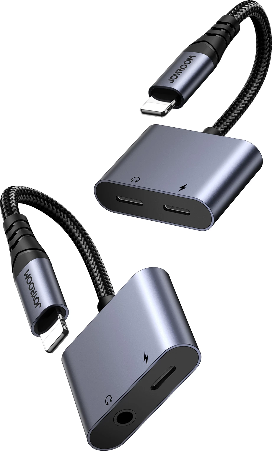Adapter Lightning Joyroom SY-L02 2-në-1 me DAC, i zi