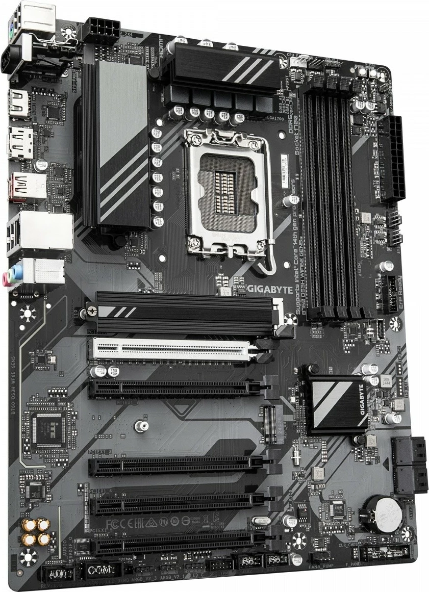 Pllakë amë, Gigabyte, B760 DS3H WIFI6E Gen5, LGA1700 Intel B760, DDR5 4 slote, ATX, PCIe 5.0, 2x M.2, HDMI/DP, Wi‑Fi 6E