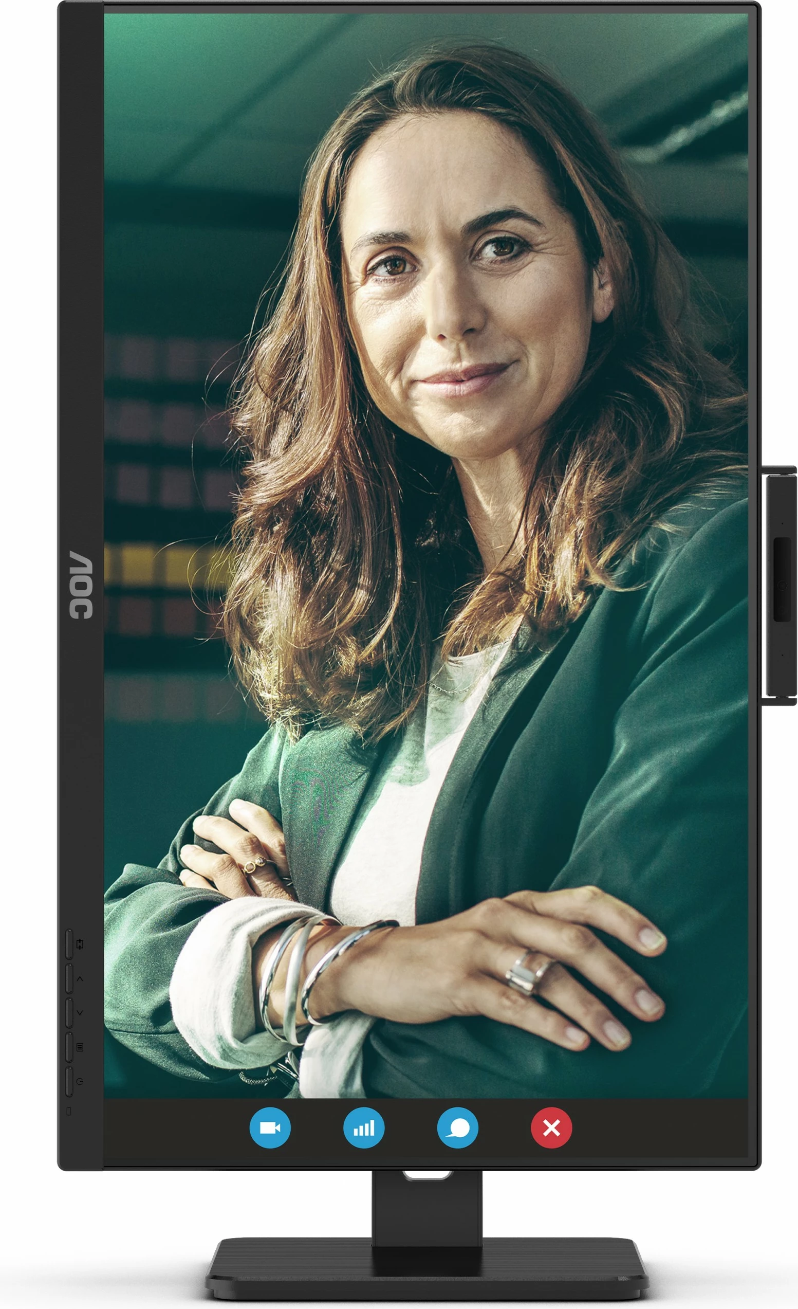 Monitor AOC 24P3QW 23.8 inç IPS Full HD 75Hz me altoparlantë dhe webcam