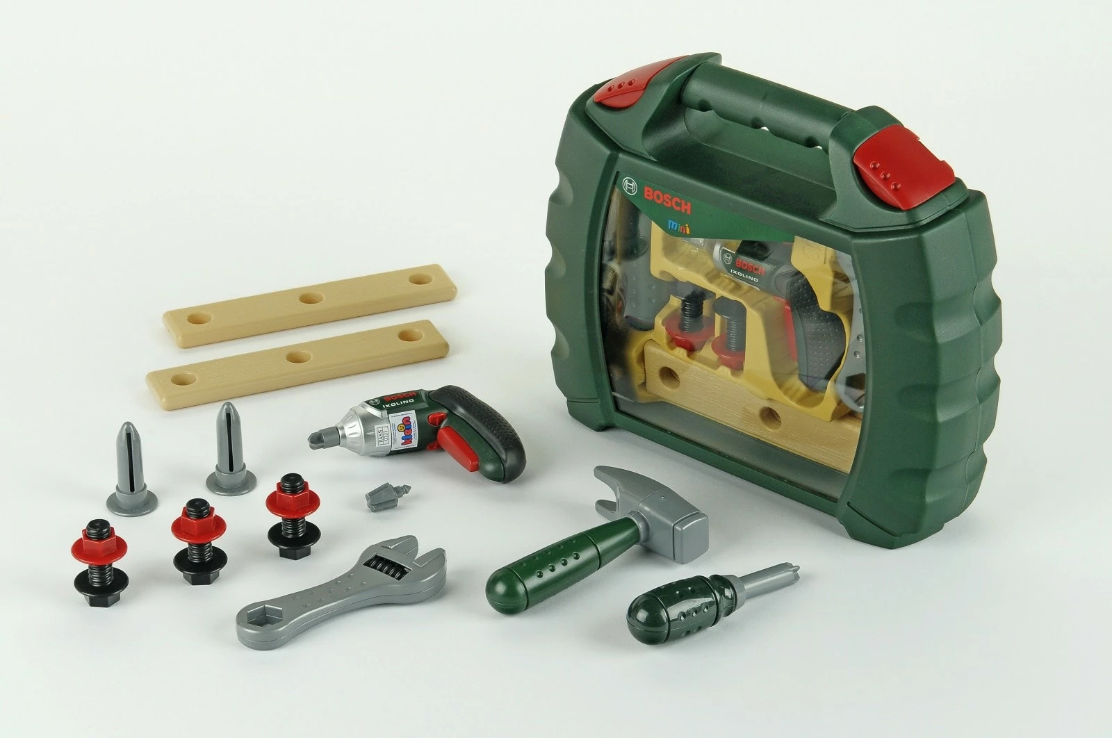 Set lodrash veglash Bosch nga Klein, 8384, pa bateri, për djem, Gri/E gjelbër/E kuqe/E verdhë