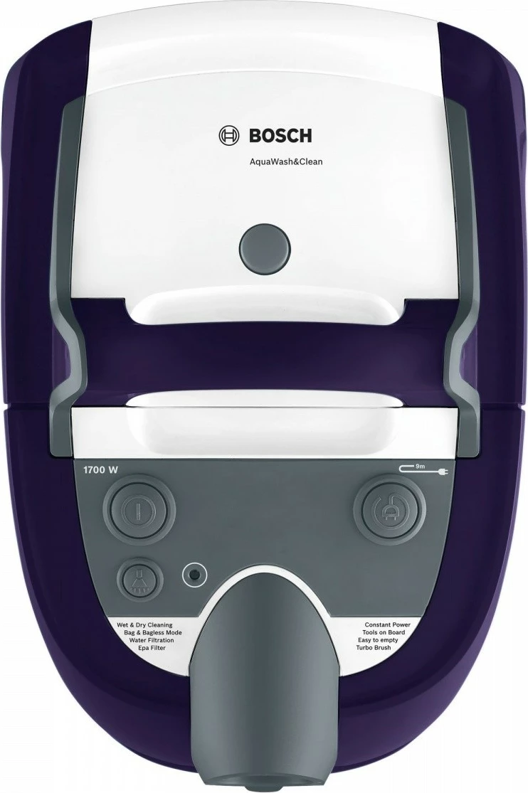 Fshesë me ujë Bosch Aqua Wash&Clean BWD41740, 1700 W, 5L, Gri/Vjollcë