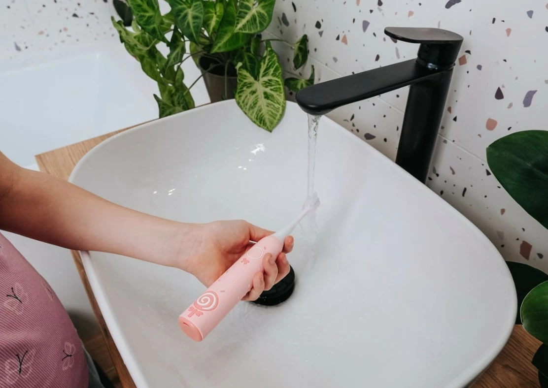 Furçë dhëmbësh elektrike Concept KIDO SMILE ZK6010 për fëmijë, 5-9 vjeç, Rozë, set me 4 koka