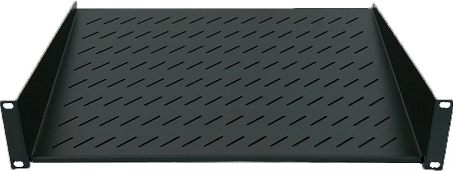 Raf Intellinet 1U 150mm për kasë 19", me 2 pika fiksuese, i plotë, ngjyrë e zezë