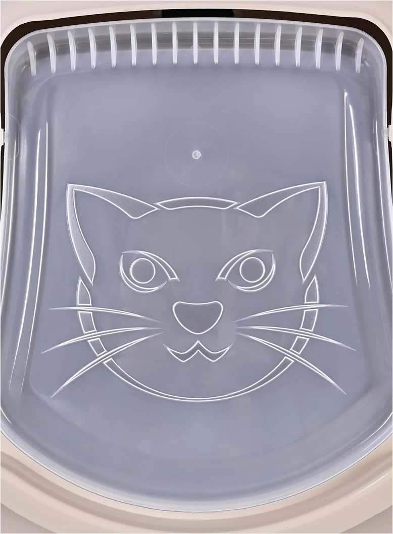 Kuti mbeturinash për mace DIAMENTIQ BAYA, plastikë, 55.5 x 40 x 38.7 cm, bezhë