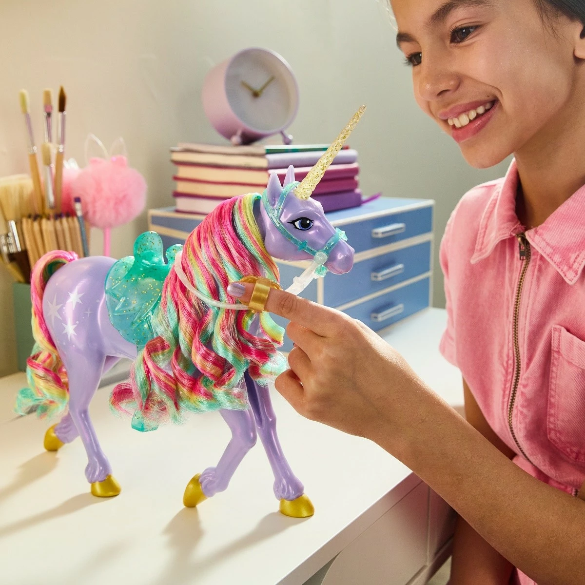 Figurinë lodër Unicorn Academy Spin Master Unicorn Star, 28 cm, plastikë, shumëngjyrëshe, set