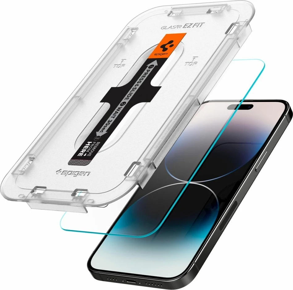 Xham i temperuar Spigen Glas.tR EZ Fit për iPhone 14 Pro, 2 copë