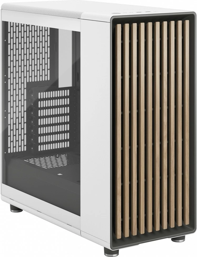 Kasë Fractal Design North Chalk White TG Clear Tint, ATX, xham i temperuar, e bardhë