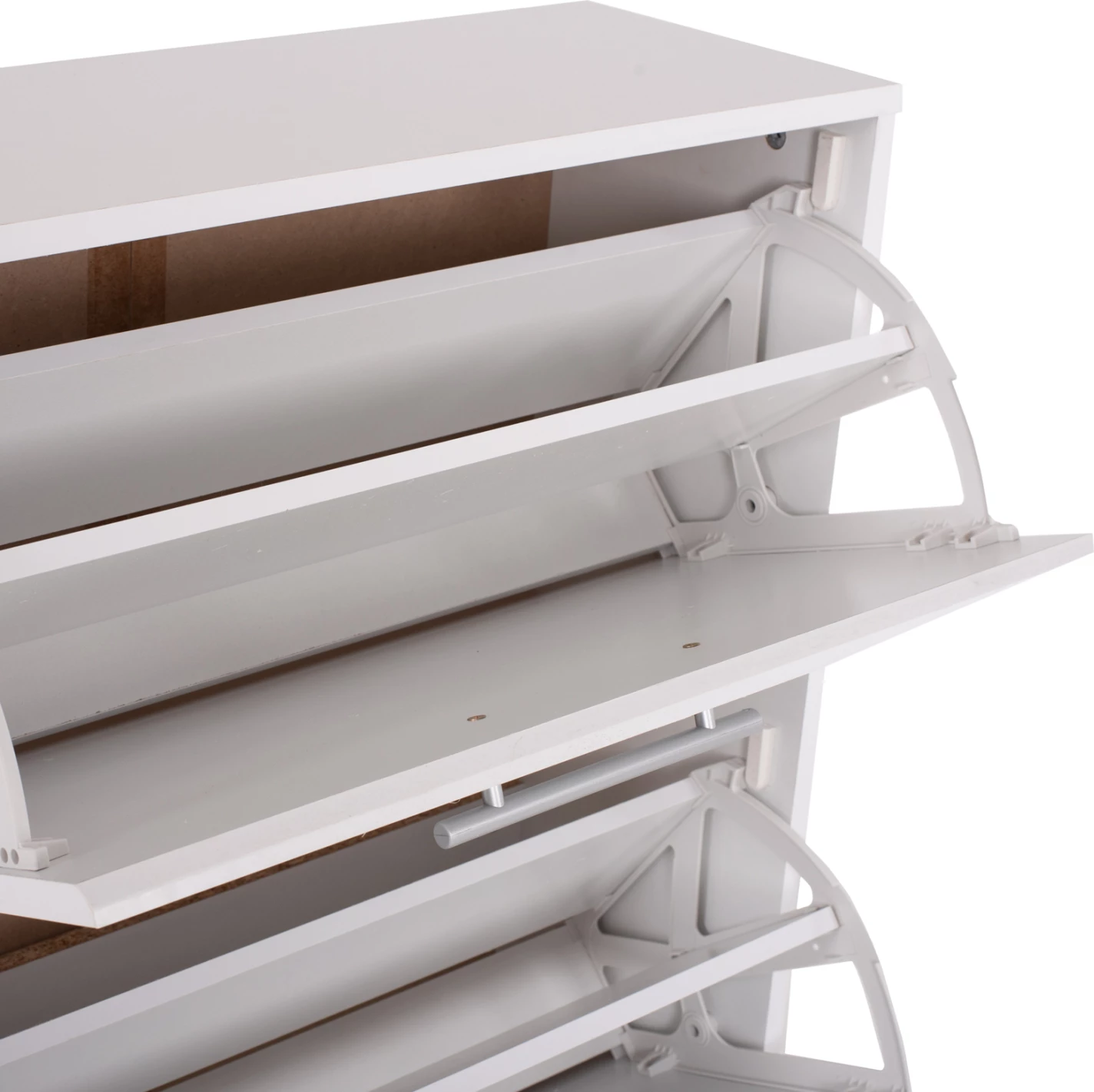 Kabinet këpucësh FH2221.05, 3 nivele, melaminë, ngjyrë e bardhë, 62x24x110H cm