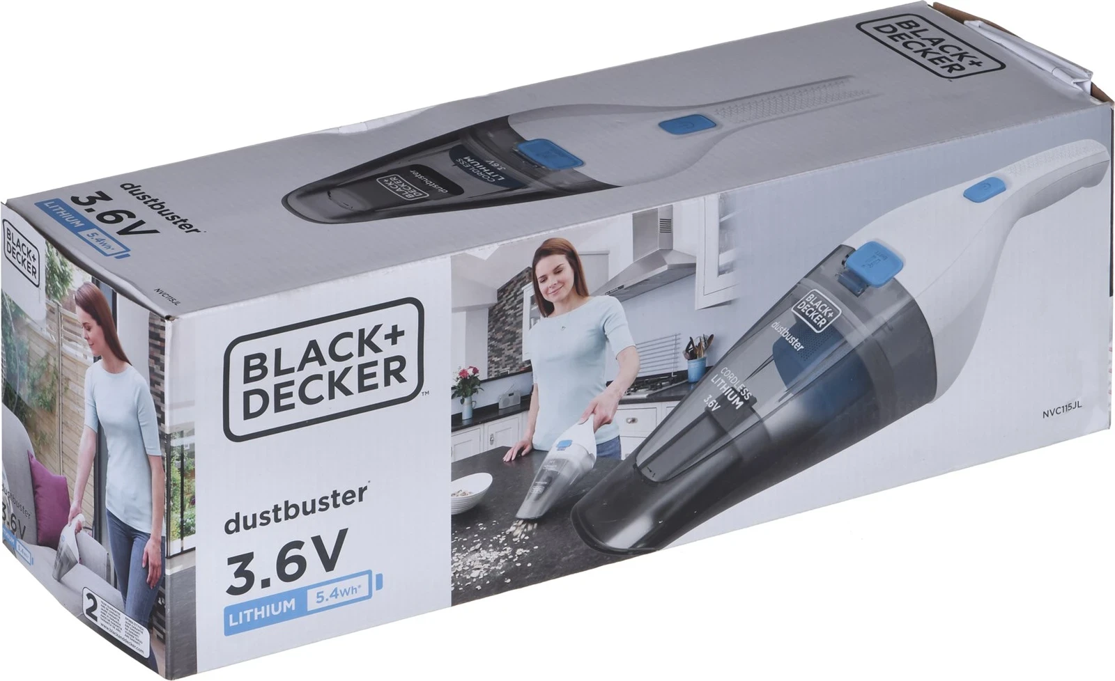 Fshesë dore Black & Decker NVC115JL, Gri dhe Bardhë pa Qese