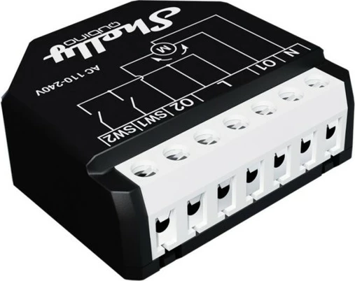 Smart relay Shelly Qubino Wave Shutter, Plastikë, 40 m, 25 dBmW, 0.3 W, E zezë