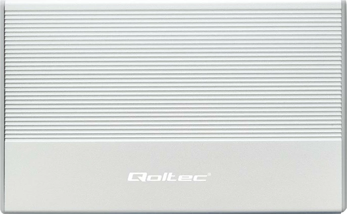 Kasë Qoltec 52278 për SSD/HDD 2.5", USB 3.0, 2TB, Argjendtë