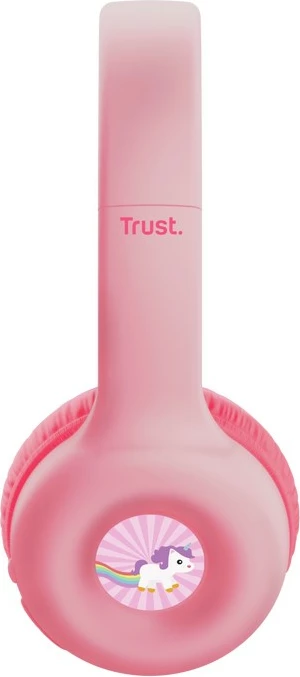 Kufje Trust Nouna, me ose pa kabllo, USB Type-C, Bluetooth, Rozë