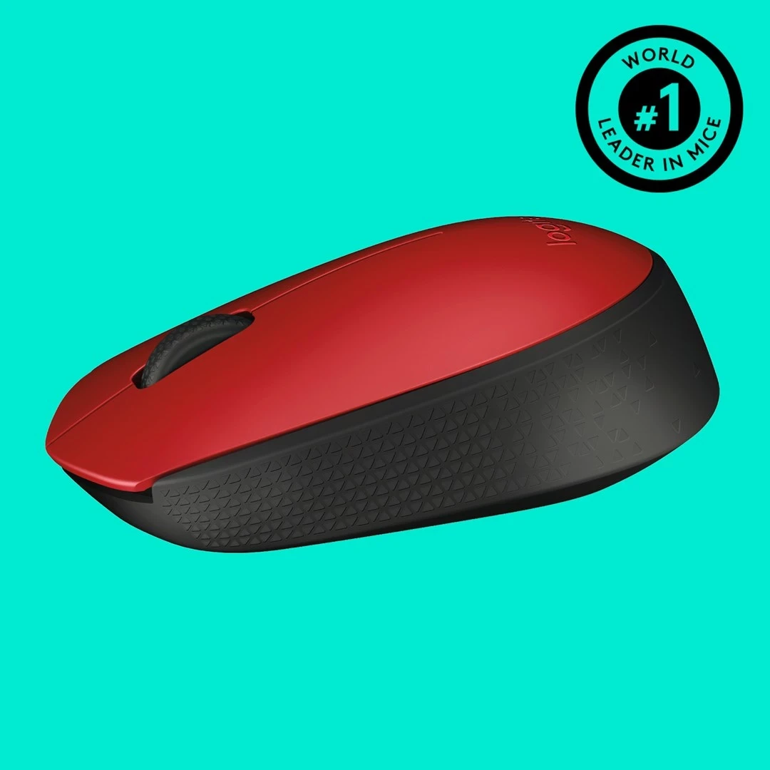 Maus Logitech M171, wireless, 1000 DPI, i kuq