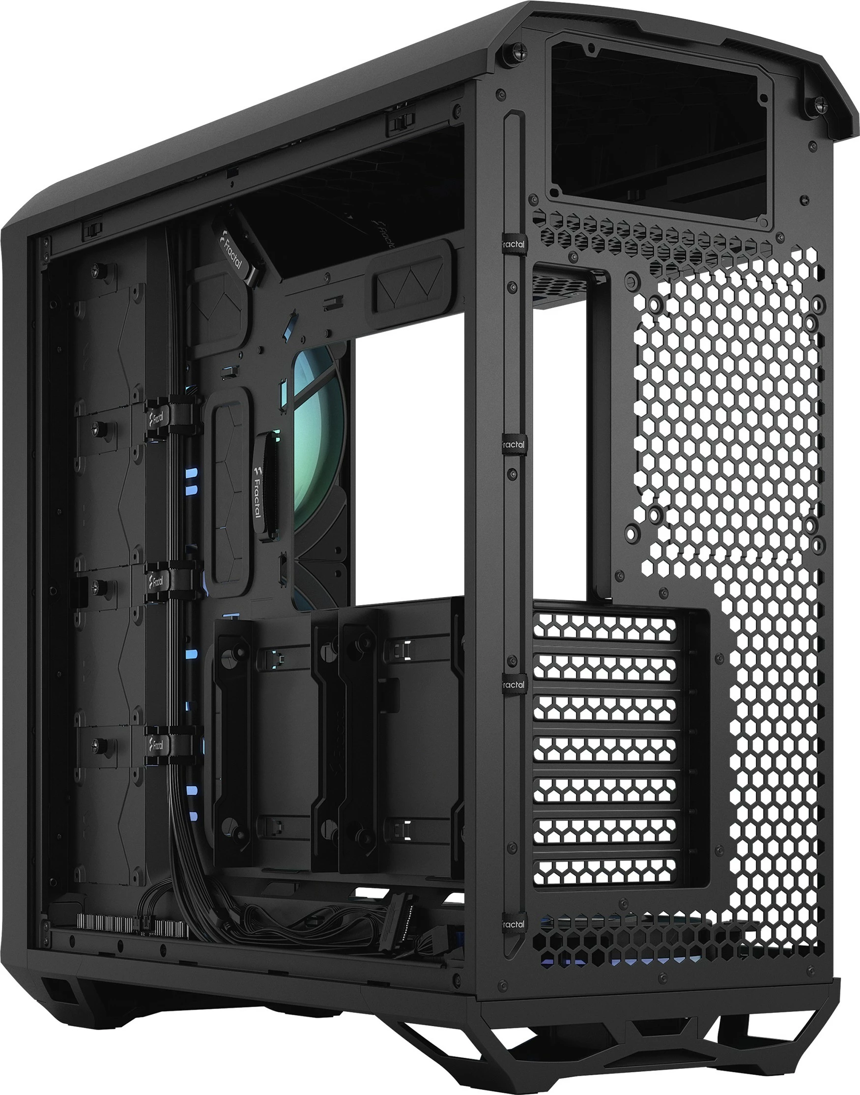 Kasë Fractal Design Torrent, Tower, PC, ATX, EATX, ITX, micro ATX, SSI CEB, Tempered glass, Gaming, e zezë