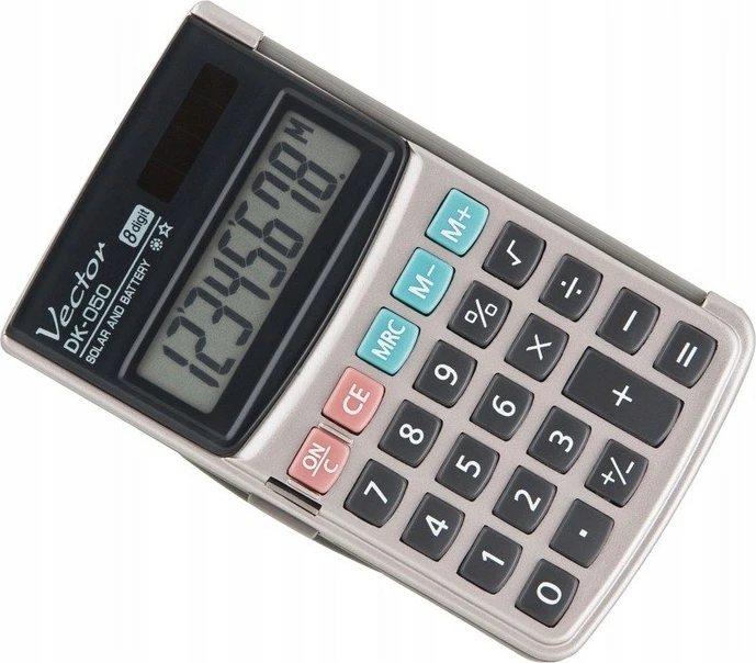 Kalkulator xhepi Vector DK-050, 8 shifra, gri