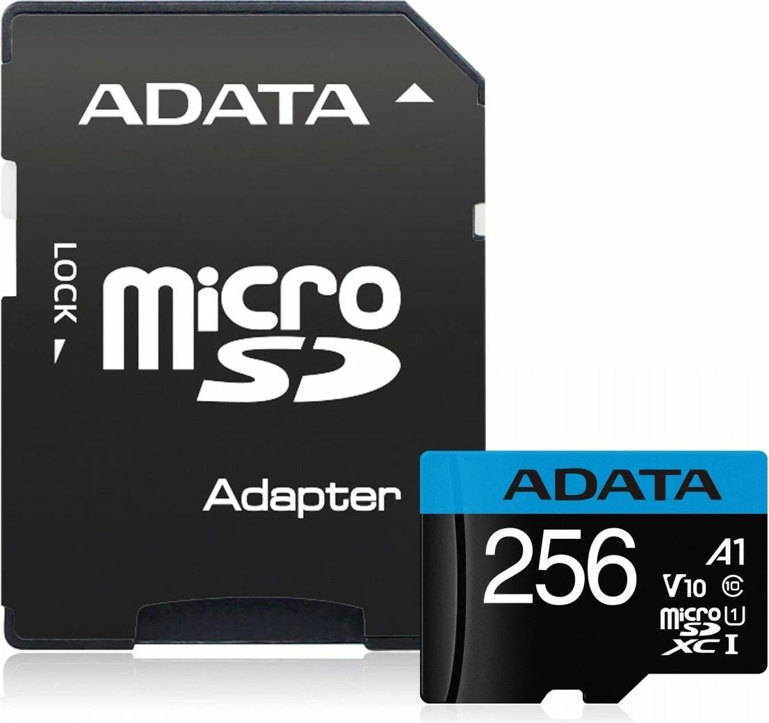 Kartelë memorie microSD Adata Premier 256GB me adapter, UHS-I, Class 10