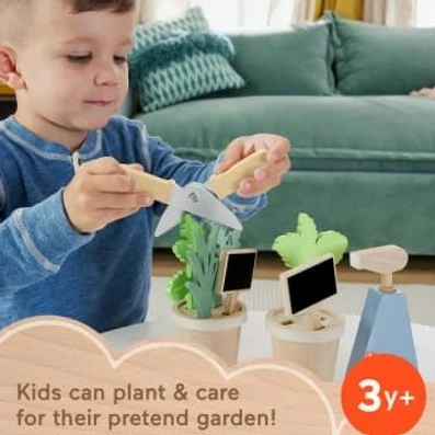 Set lodrash prej druri për kopshtari, Fisher Price, HXT84, shumëngjyrësh, 12 pjesë