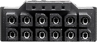 Kabllo adapter Thermaltake AC-063-CN1NAN-A1, 2x8Pin në 12+4Pin 600mm, e zezë