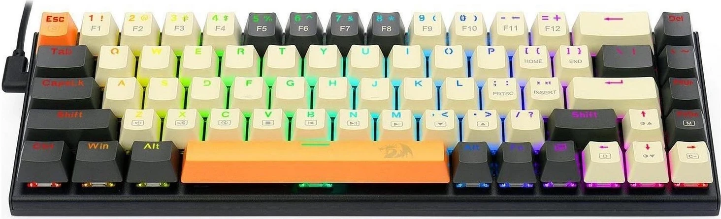 Tastierë mekanike Redragon K633CGO-RGB Ryze RGB, 61 taste, kafe