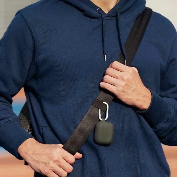 Mbështjellës UNIQ Vencer për AirPods Pro 2, me karabiner, Gri