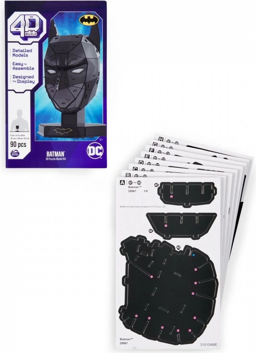Puzzle 4D Spin Master Batman Maskë, 90 pjesë, plastikë, për të rritur dhe fëmijë 12+