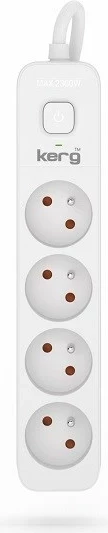 Prizë me shumë dalje KERG M02392, 4 dalje, me buton, 3m, e bardhë
