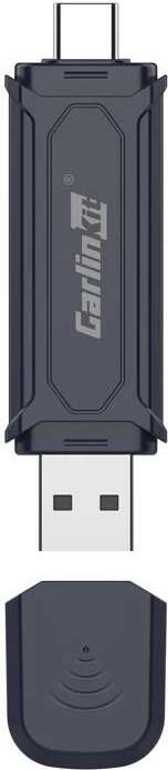 Adapter wireless Carlinkit MINI PRO për CarPlay/Android Auto, USB-C, Gri