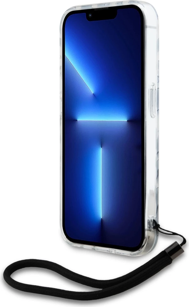 Mbështjellës Karl Lagerfeld IML Zebra Pattern & Cord për iPhone 15 Pro Max, zi