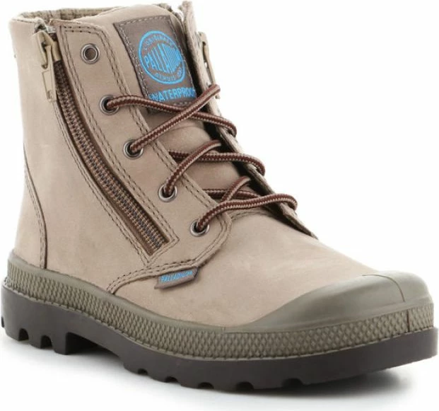 Çizme për fëmijë Palladium Pampa Hi Lea Gusset Jr, krem
