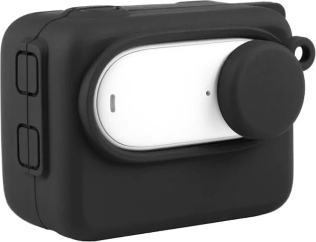 Mbështjellës silikoni Puluz PU876B për Insta360 GO 3 me kapak lente, zi