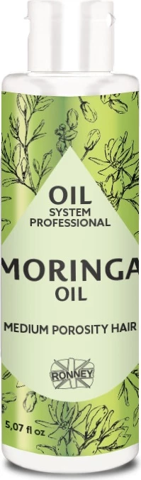 Vaj për flokë Ronney Professional Oil System Medium Porosity Hair Moringa Oil për femra, 150ml