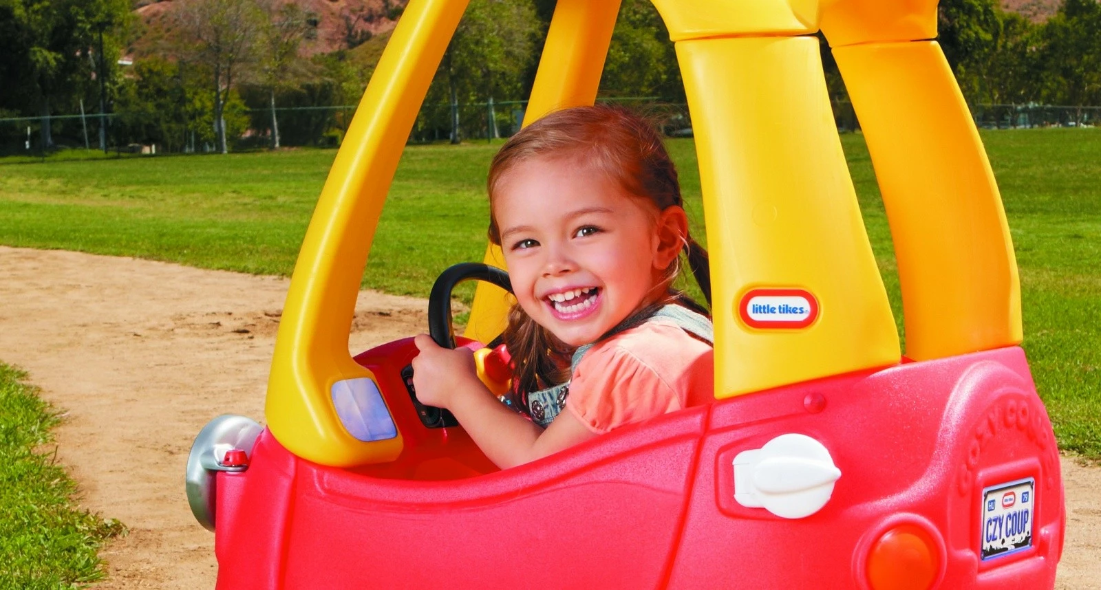 Makine lodër Little Tikes Cozy Coupe me sy të rinj, e kuqe/verdhe