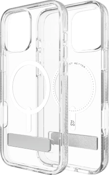 Mbështjellës Zagg Crystal Palace Snap Kickstand MagSafe për iPhone 16 Pro Max, Transparent
