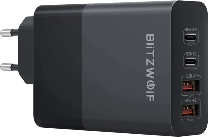Karikues BlitzWolf BW-S29, 120W, 2x USB-C, 2x USB-A, i zi