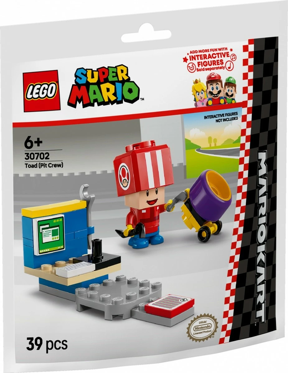 Set ndërtimi LEGO Super Mario 30702 Toad (Pit Crew), 39 pjesë