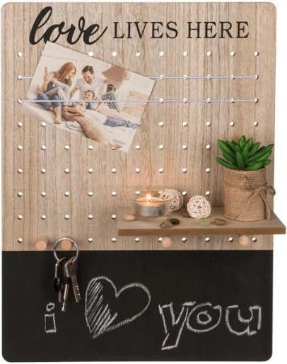 Pllakë njoftimi OUT OF THE BLUE me raft dhe tabelë, H48x36x1cm