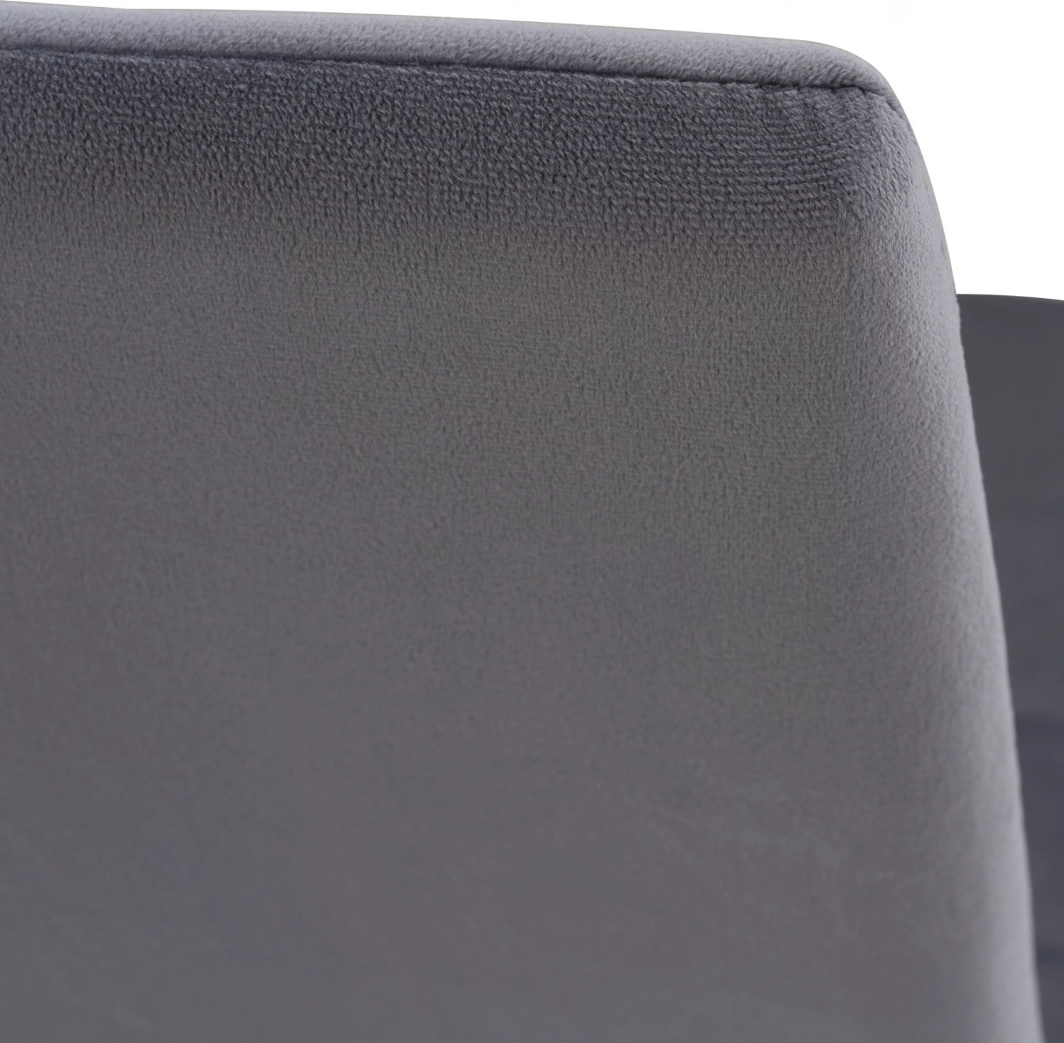 Karrige metalike FH0037.31, kadife gri, me kornizë metalike, set prej 4 copash