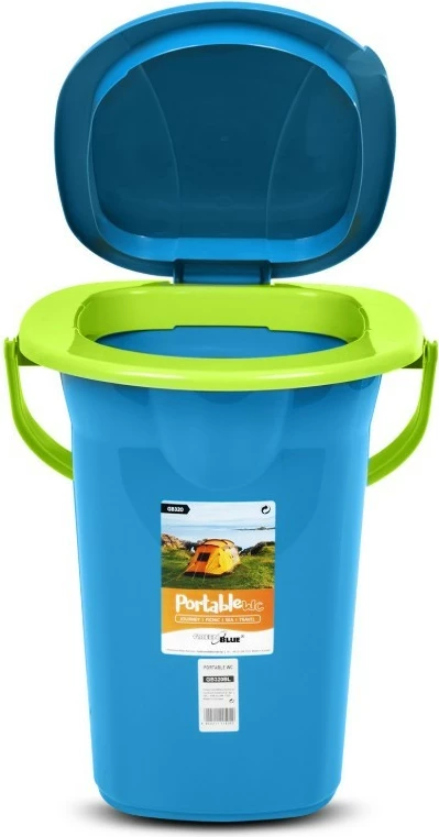 Tualet portativ GreenBlue GB320BL, plastikë, 38 cm, kaltër/jeshil