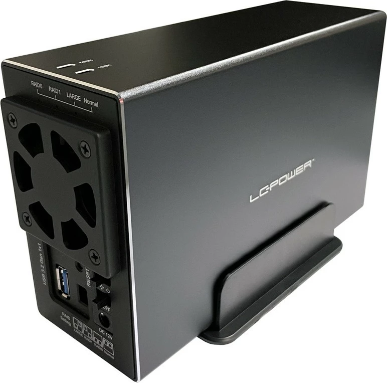 Kasë e jashtme LC-Power LC-35U3-RAID-2, për 2x 3.5" HDD, USB 3.2, e zezë