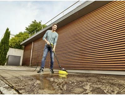 Pastruese me presion të lartë, Kärcher K 3 Power Control Home T5 (1.676-106.0), rezervuar detergjenti i integruar, dorezë teleskopike, zi/verdhe, set T5 + pastrues guri 1 L