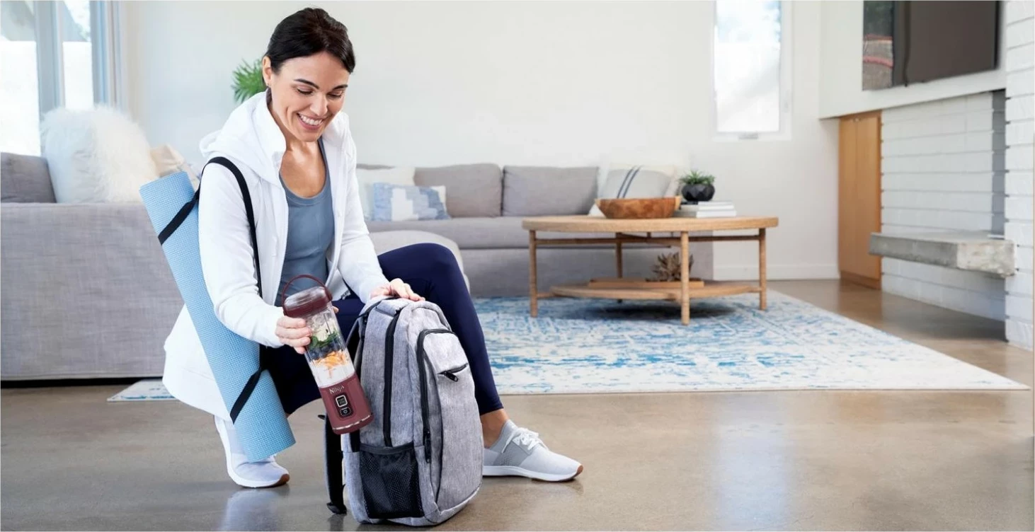 Blender portabel Ninja BC151, 0.53L, USB-C, i kuq