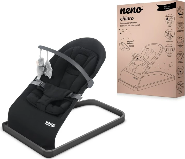 Lëkundëse për foshnje neno Chiaro BLACK, e zezë