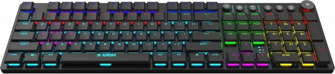 Tastierë mekanike gaming iBOX Aurora K-6, LED, me kabllo/pa kabllo, e zezë