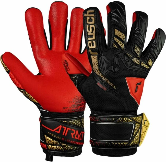 Dorëza portieri Reusch për fëmijë, të zeza dhe të kuqe